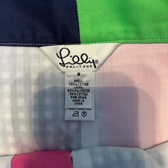 Lilly Pulitzer Patchwork/Gingham Tate Skirt - Picture 8 of 8
